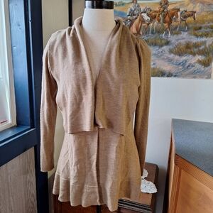 Pendleton Merino Wool Light Mocha Cardigan, Size Medium, RN#29685